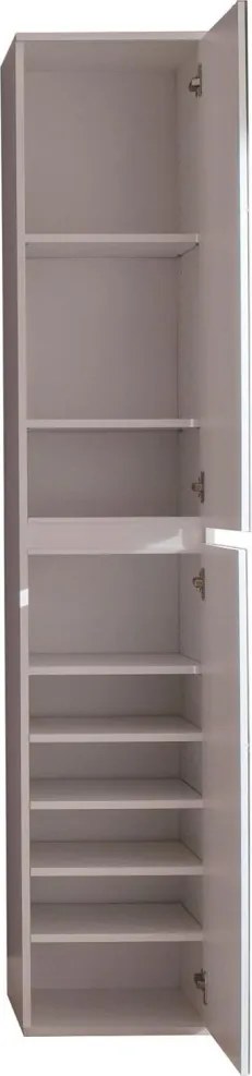 Zrkadlová viacúčelová skriňa s policami Mirror, 37 cm, biela