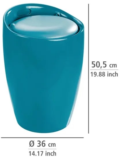 WENKO 20625100 - Stolička CANDY 36x50,5 cm tyrkysová/čierna