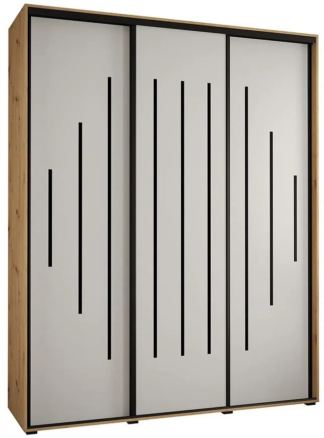 Skriňa 45 Canaris 12 200 artisan/biela/čierna