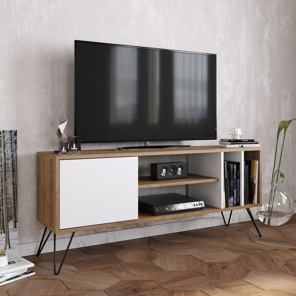 TV skrinka Mistico (140) - Walnut, White