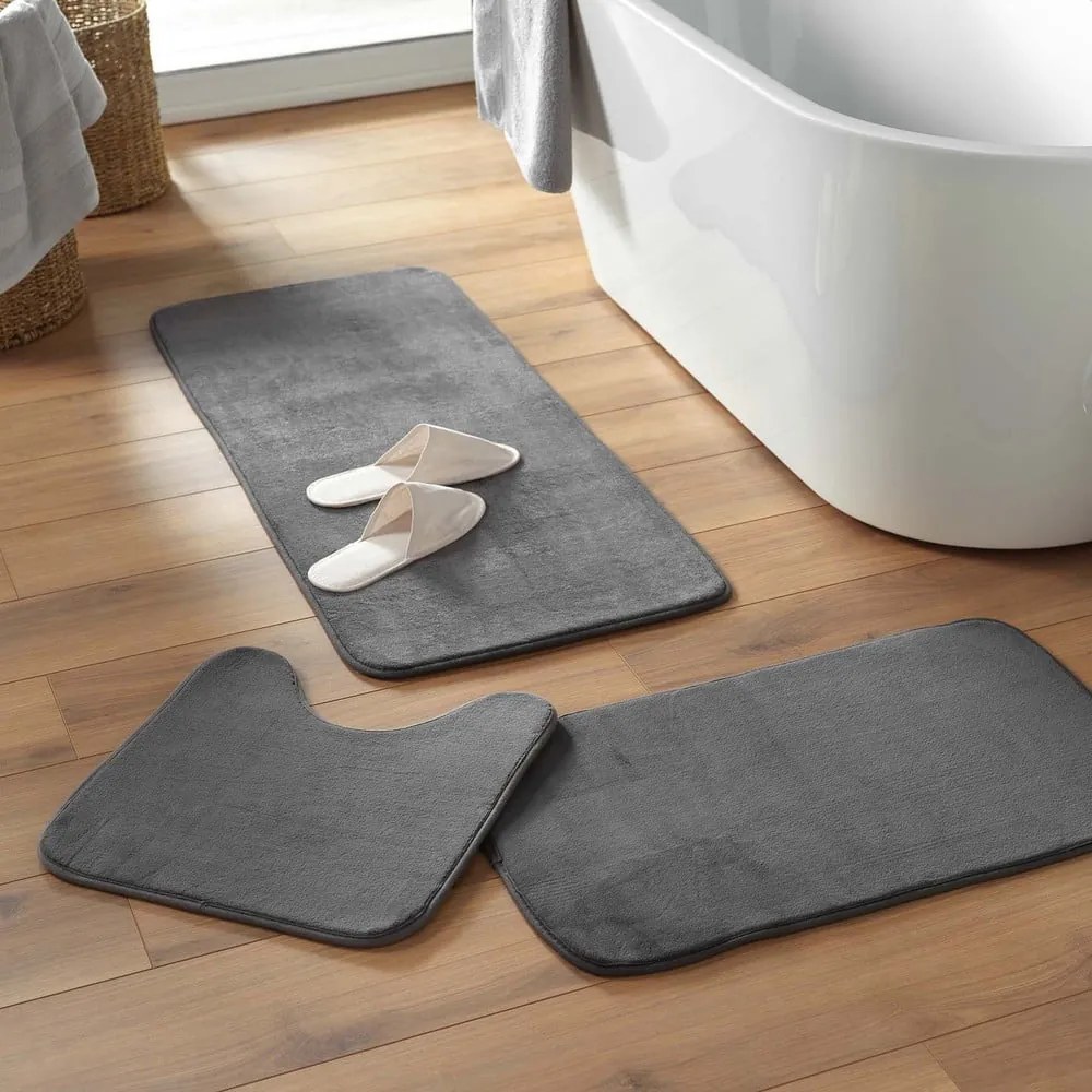 Antracitová kúpeľňová predložka 50x120 cm Vitamine – douceur d'intérieur