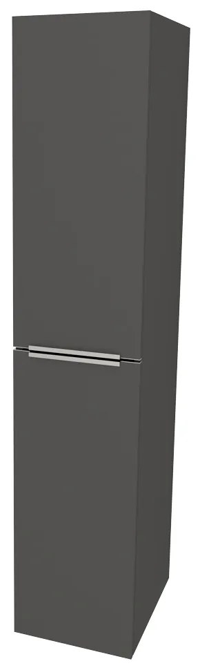 Mereo, Mereo Mailo, kúpeľňová skrinka vysoká 170 cm, chróm madlo, Multidecor, Šedá diamant, MER-CN594LPSEDD