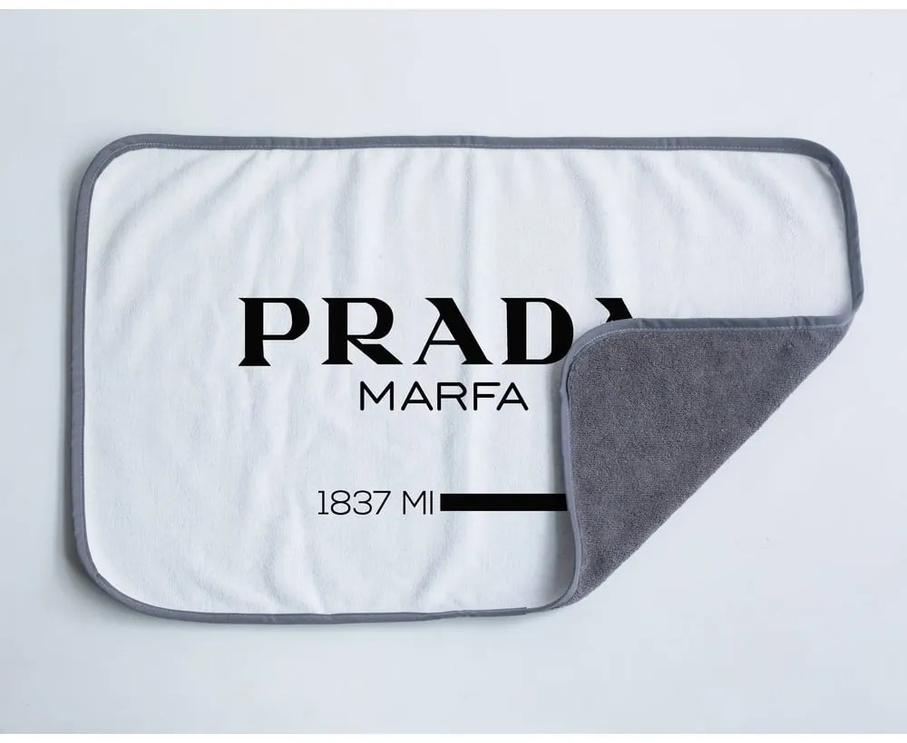 Čierno-biely uterák z mikrovlákna 45x70 cm Prada - Really Nice Things