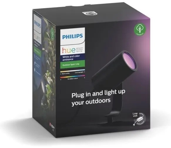 Philips 17428/30/P7 - LED RGB Vonkajšie bodové svietidlo Hue LILY LED/8W/230V IP65