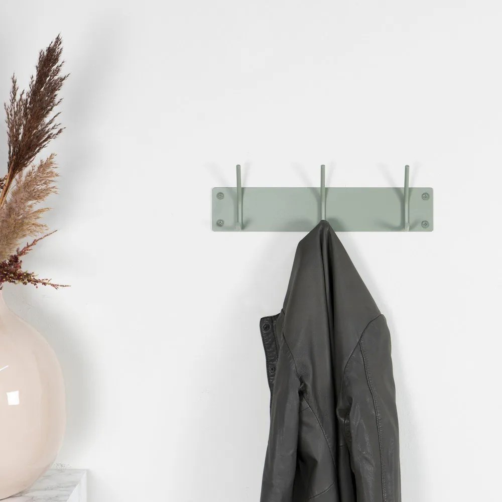 Zeleno-sivý kovový nástenný vešiak Fusion – Spinder Design