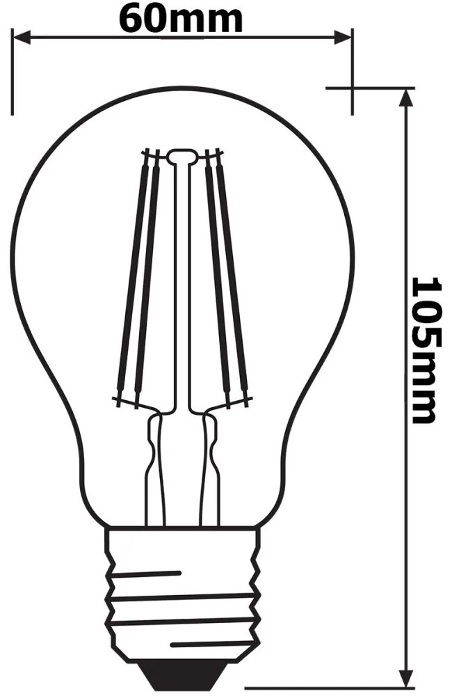 2Pak LED žiarovka E27 A60 6,5W = 60W 806lm 2700K Warm 300° Filament OSRAM STAR