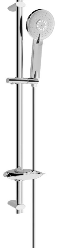 Mexen DB40, sprchová sada s ručnou sprchou a stĺpom, chrómová, 7785404584-00