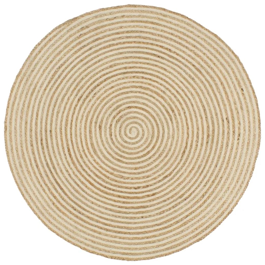 Okrúhly jutový koberec SPIRAL 120 cm