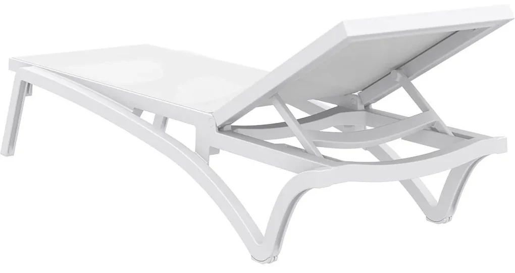 PACIFIC záhradné lehátko white/tuquoise