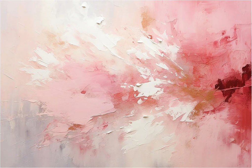 Obraz - Ružový abstrakt (90x60 cm)
