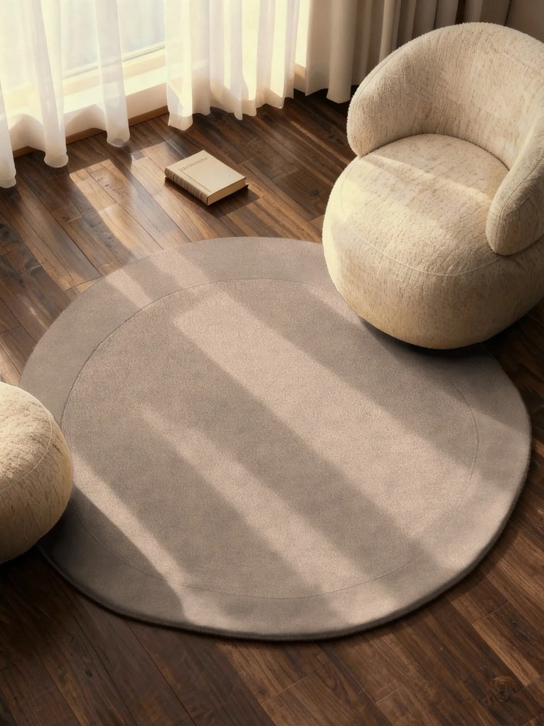 Villeroy & Boch Kusový koberec Kivi 106286 Beige, 160x160 (priemer) kruh, béžová, obývacia izba