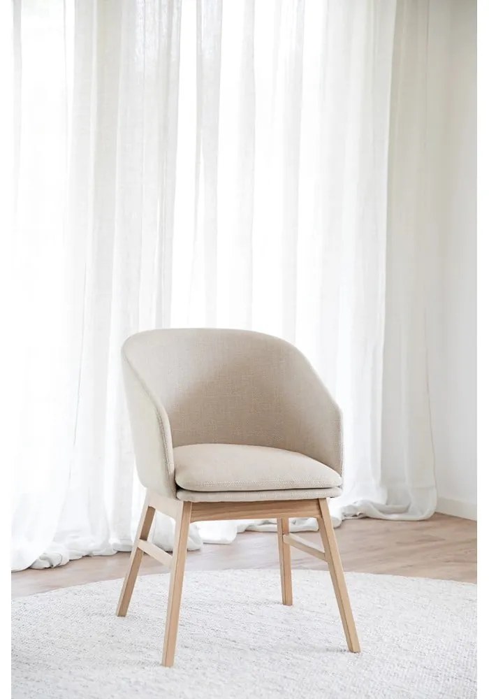 Béžové čalúnené jedálenské kreslá v súprave 2 ks Windham – Rowico