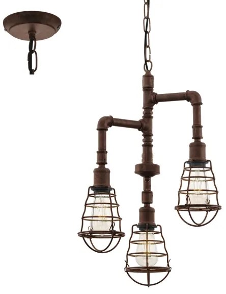 Eglo 49808 - Luster na reťazi PORT SETON 3xE27/60W