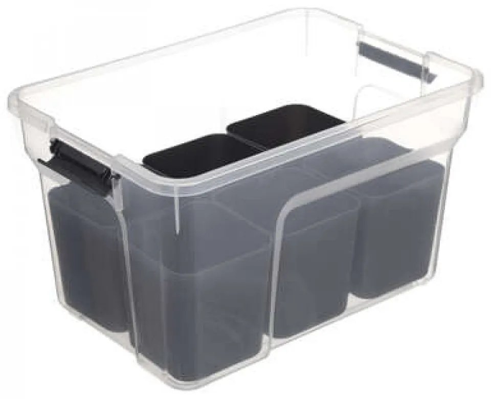 Organizér na kreatívu, LEGO a dielňu 7v1 SAMBA, vložka + 6 priehradiek, 7v1, 31x22x17