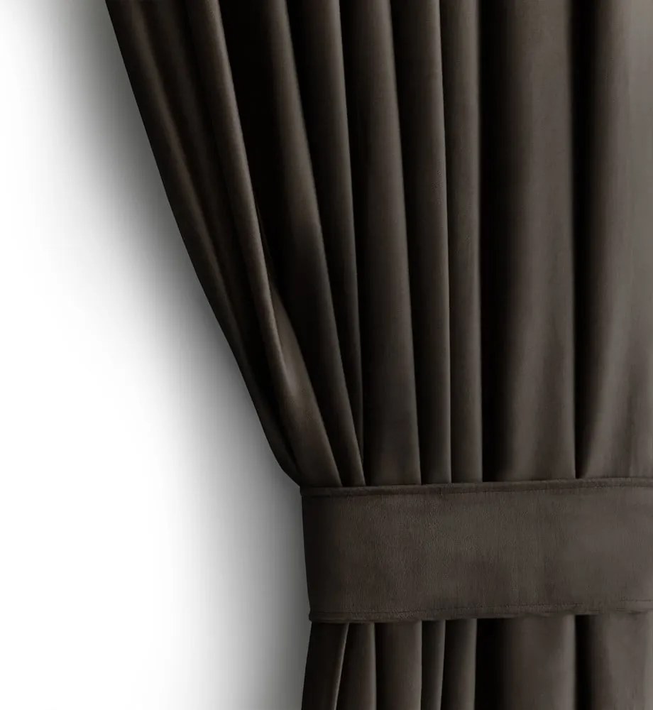 Hnedý zamatový dimout záves 140x270 cm – Restilo