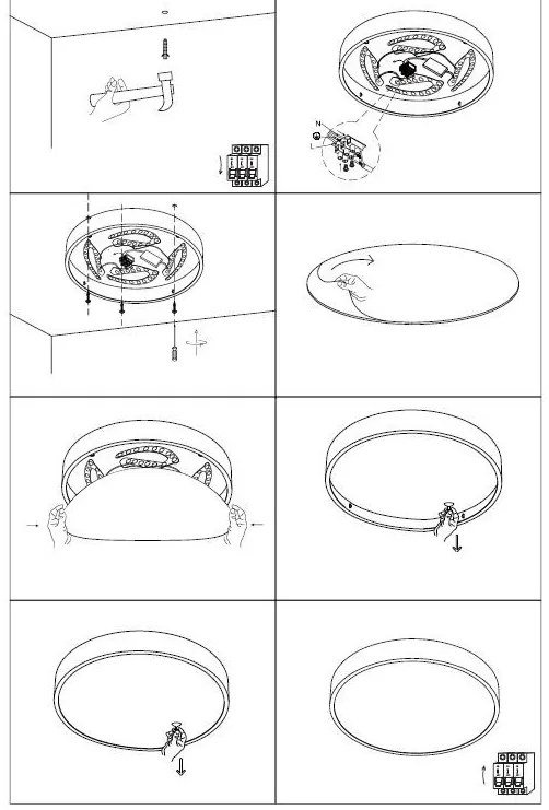 TOP LIGHT Svetlo nástenné-stropné Metal H 40B, Biela