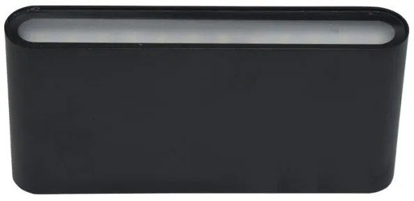 Ecolite ZFP12-CR - LED Vonkajšie nástenné svietidlo BRICK 2xLED/6W/230V IP65 čierna
