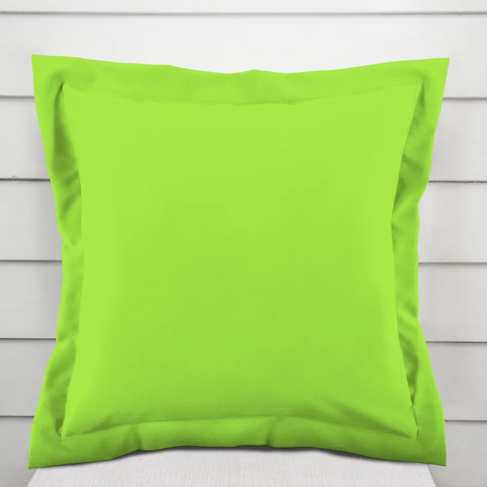 Biante Dekoračná obliečka na vankúš s lemom Rongo RG-041 Žiarivá zelená 45 x 45 cm