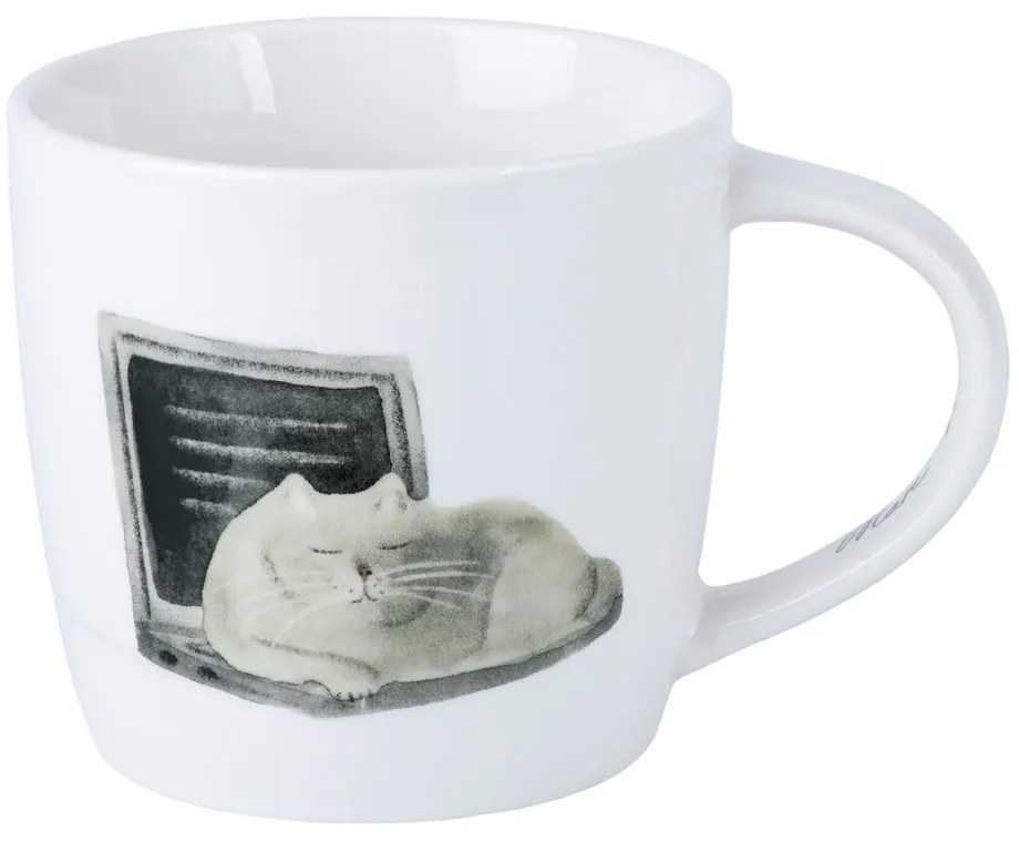 Biely porcelánový hrnček 400 ml Computer Cat – Maxwell & Williams