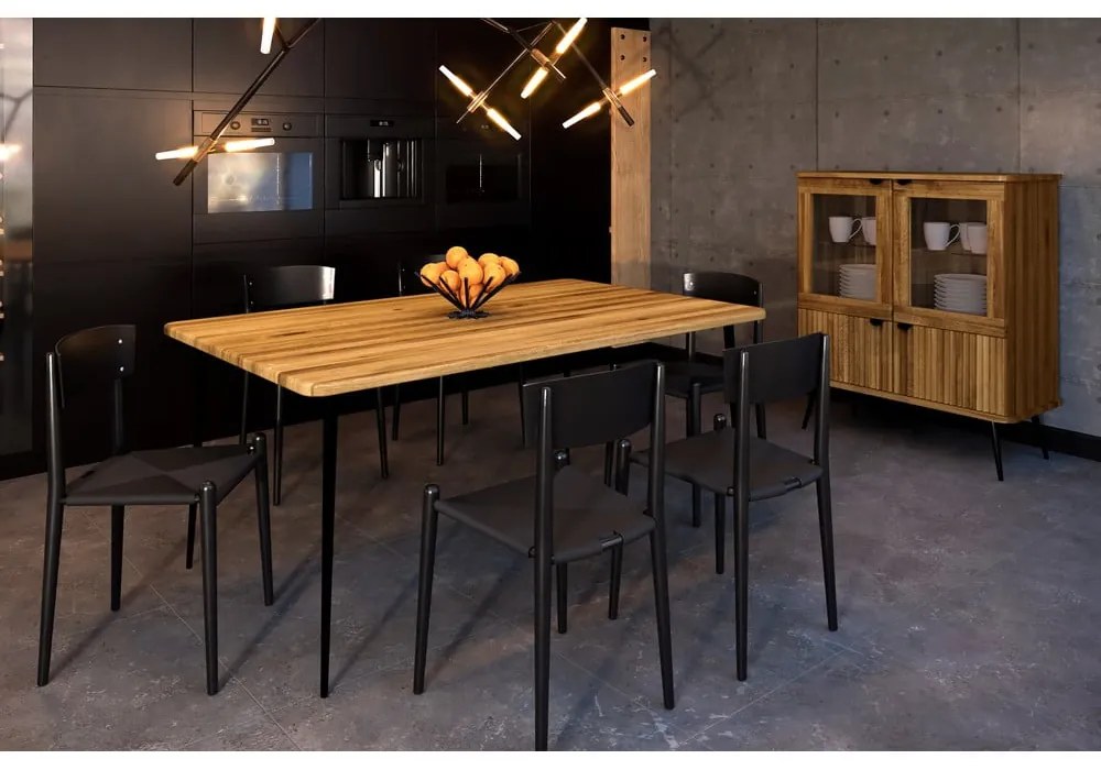 Jedálenský stôl z dubového dreva 160x90 cm Kula - The Beds