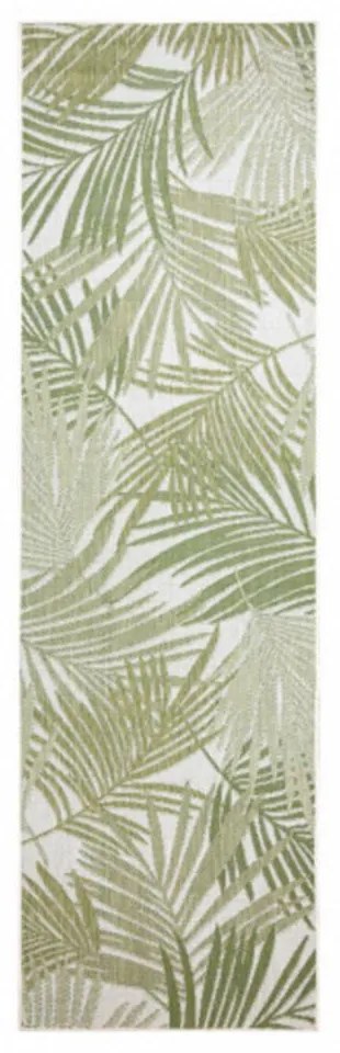 Kusový koberec Palmové listy zelený atyp 80x250cm
