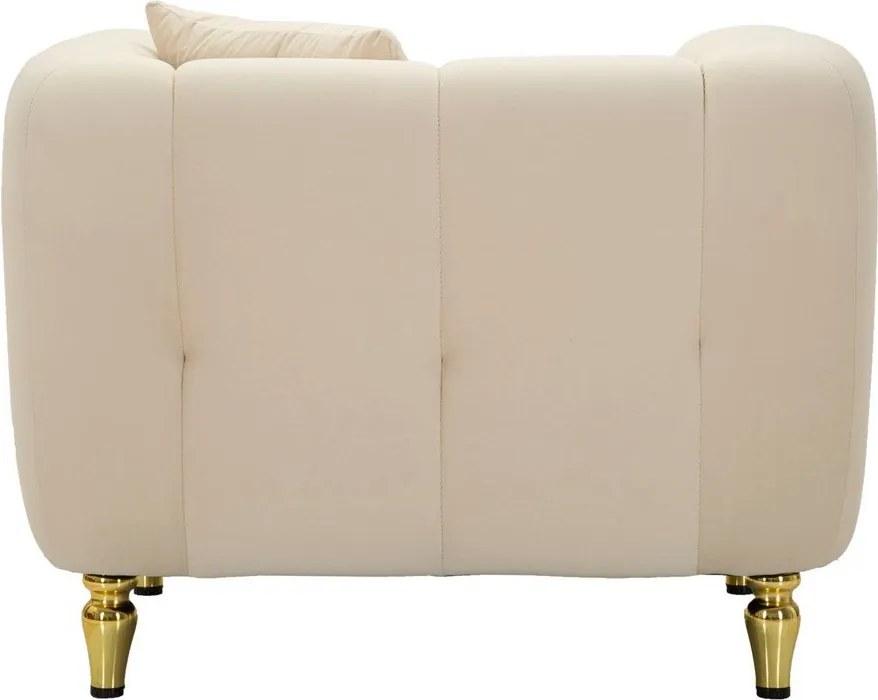 Krémové zamatové kreslo Alma – Mauro Ferretti