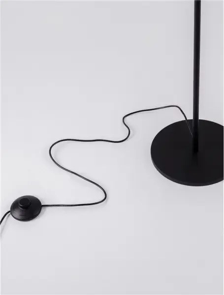LED čierna stojaca lampa Logos
