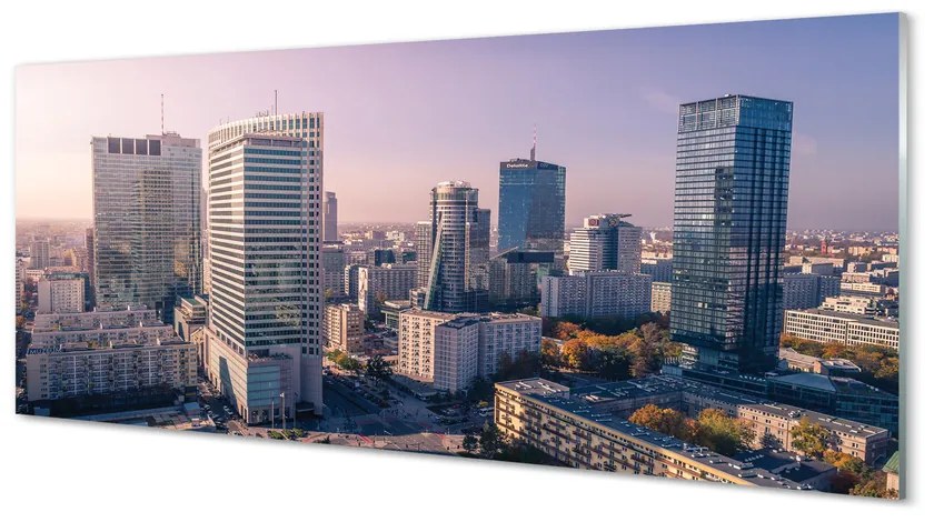 Obraz na akrylátovom skle Varšava mrakodrapy panorámu 120x60 cm