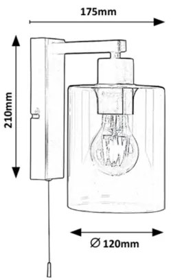 Rabalux - Nástenné svietidlo 1xE27/40W/230V