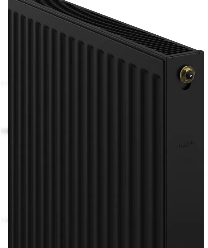 Mexen CV21, panelový radiátor 900 x 700 mm, spodné pripojenie, 1243 W, čierna, W621-090-070-70