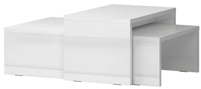 Konferenčný stolík Piano SET2-70/KA/70 lakované crystal white