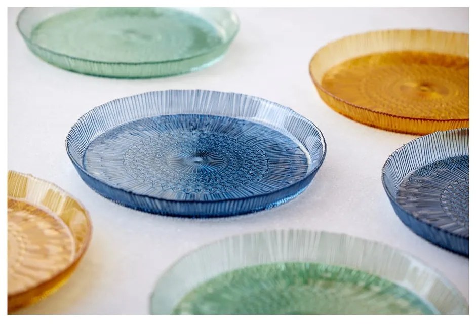 Zelený sklenený servírovací tanier ø 30 cm Kusintha – Bitz