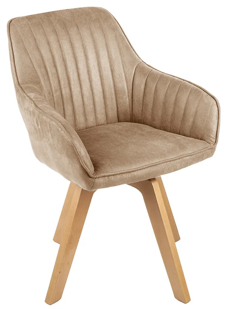Stolička Livorno champagne velvet otočná