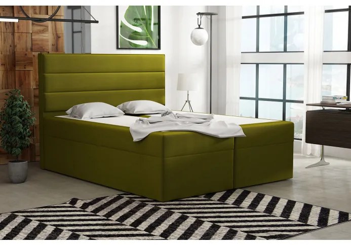 Boxspringová posteľ 120x200 INGA - zelená
