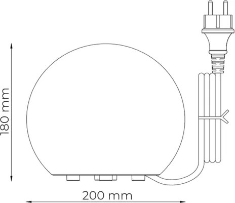 Zuma Line Mc20E - Vonkajšie svietidlo GLOBO 1xE27/10W/230V, priemer 20 cm, IP44