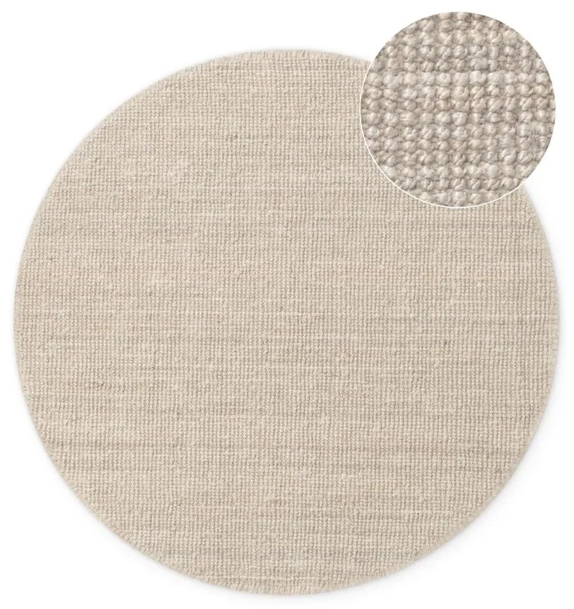 Krémový jutový okrúhly koberec ø 200 cm Bouclé Jaipur – Hanse Home
