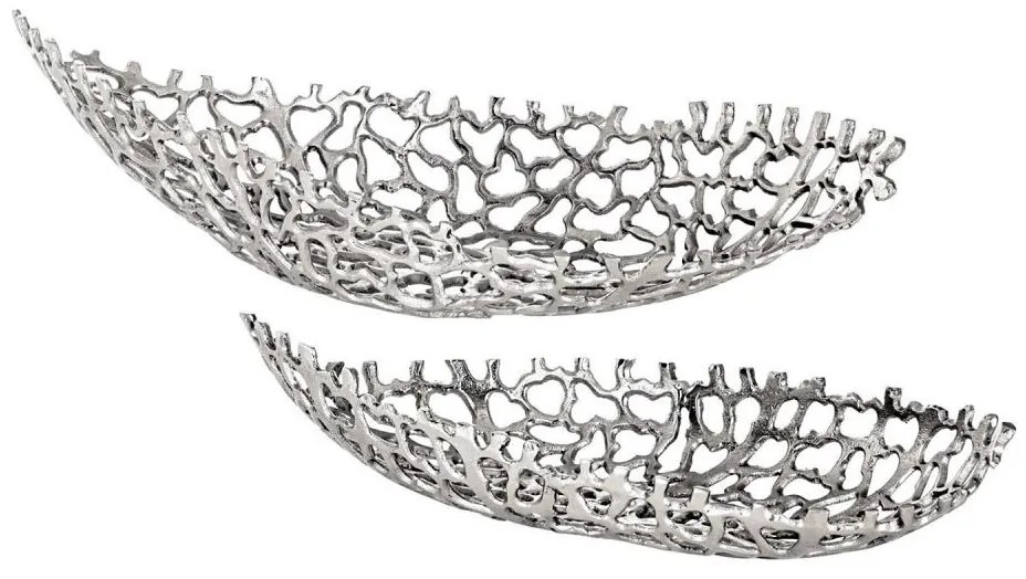 Eglo 427086 - SADA 2x Dekoračný podnos KIMITSU 44/61 cm strieborná