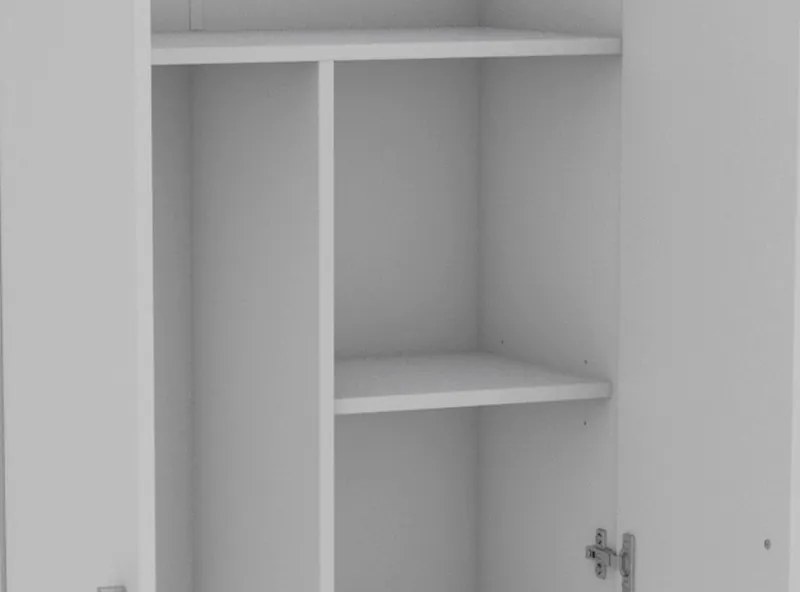 Viacúčelová delená skriňa Nitro, biela