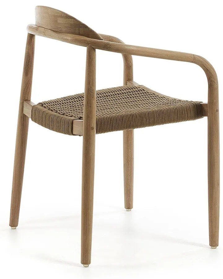 Drevená stolička s béžovým sedákom Kave Home Glynis