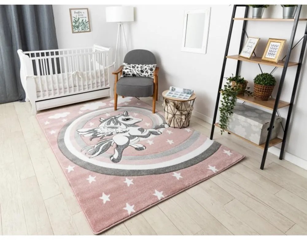 Detský kusový koberec Pony ružový 140x190cm