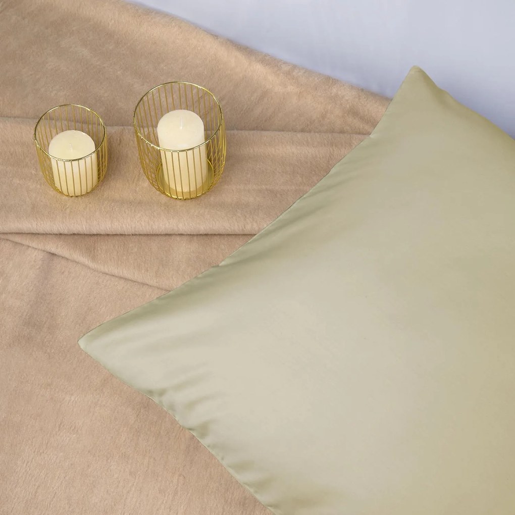 SATÉNOVÁ OBLIEČKA NA VANKÚŠ 50X70CM KRÉMOVÁ