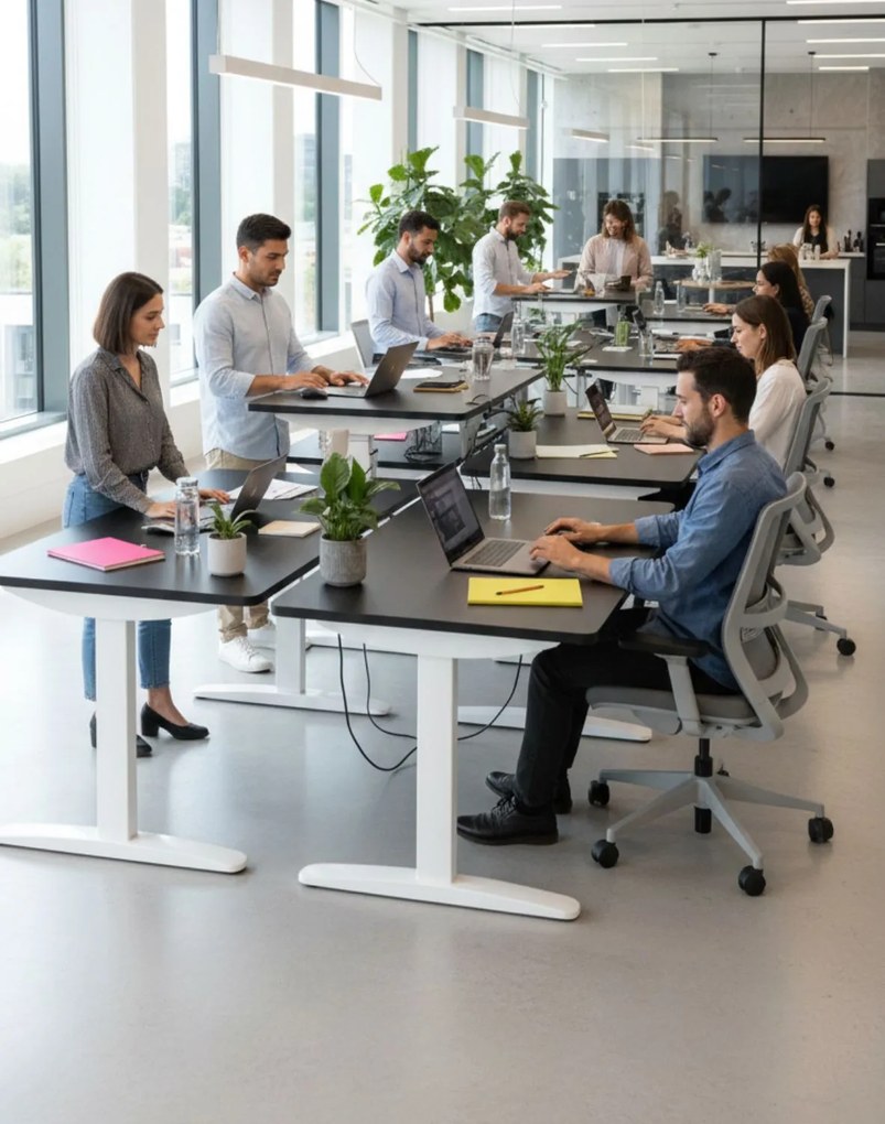 Grospol - Nastaviteľný písací stôl Alto 102 White 120 cm