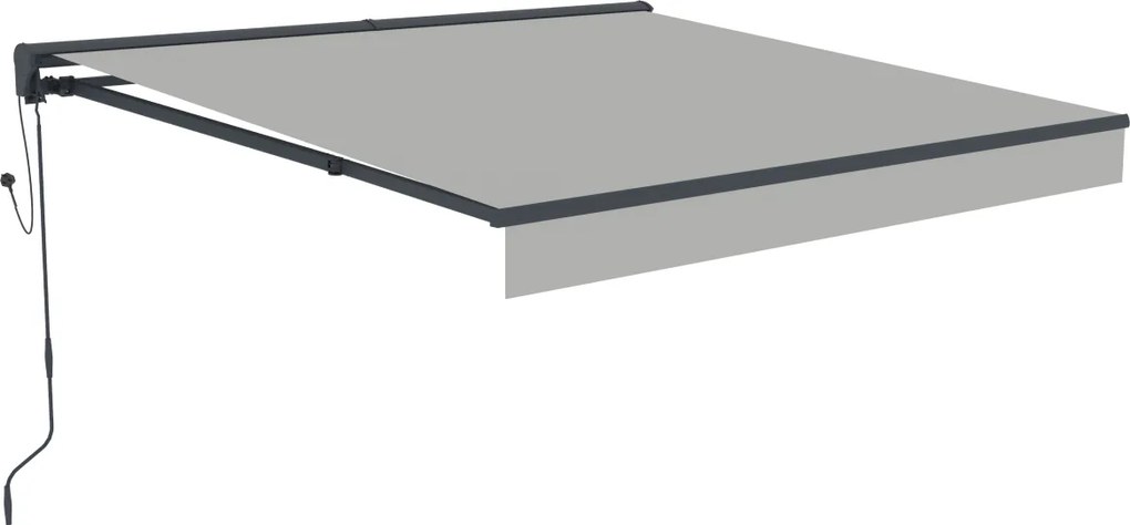 Elektrická markíza BestBerg BBSU-E295LG / 295 × 250 cm / svetlo sivá