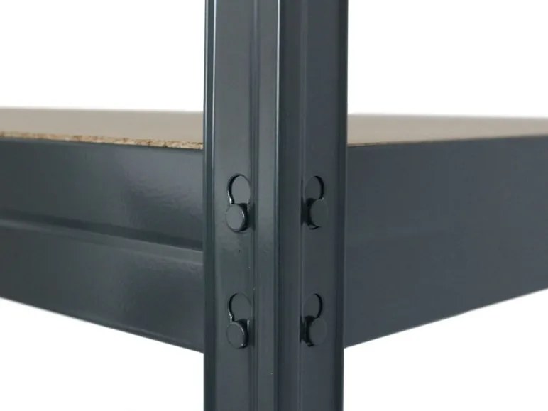 AR Shelving Regál so 4 policami Rivet, 180 x 180 x 60 cm, sivý (100242152)