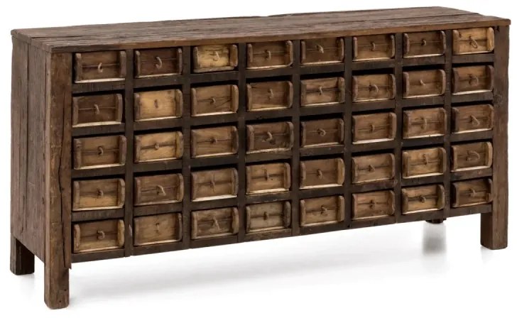 furniture-nabytek.cz - Masívny príborník Madurai z recyklovaného dreva, neupravený, hnedý – 150×40×75 cm