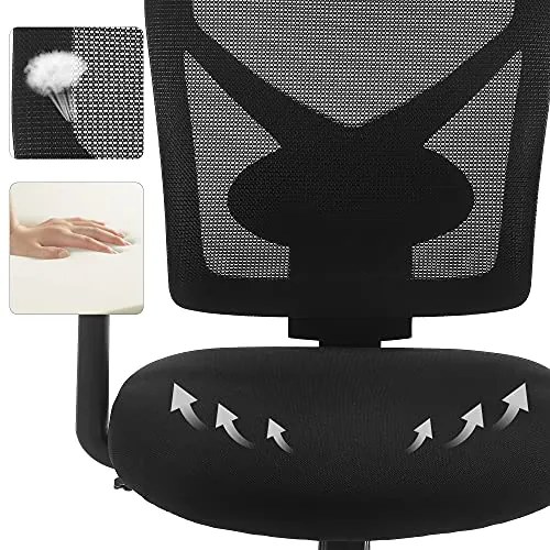 Kancelárska stolička, ergonomická, 100,5-112,5x64cm, čierna