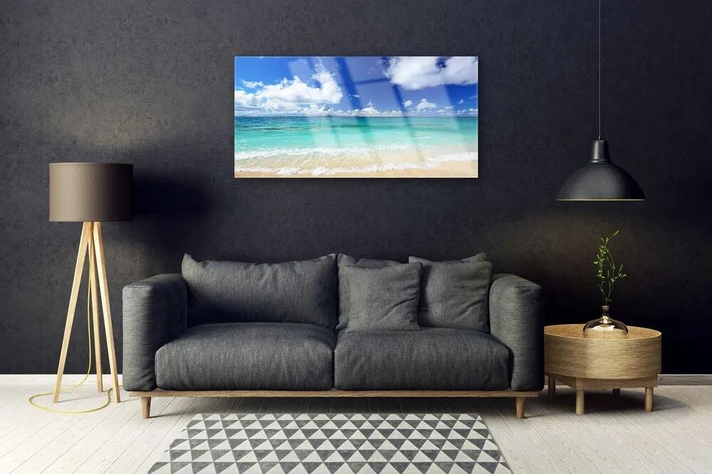 Skleneny obraz More pláž príroda 120x60 cm