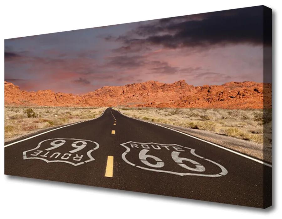 Obraz Canvas Diaľnica cesta púšť 100x50 cm