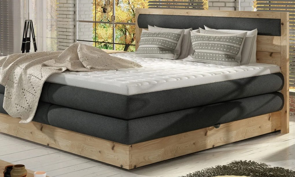 Boxspring posteľ massiv wood LISA