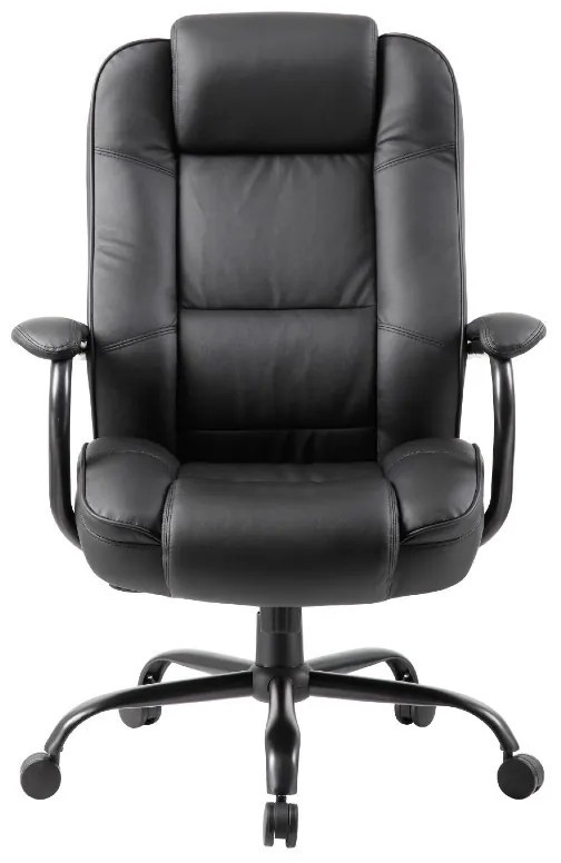 Kožené kancelárske kreslo MAXOR XXL, čierne